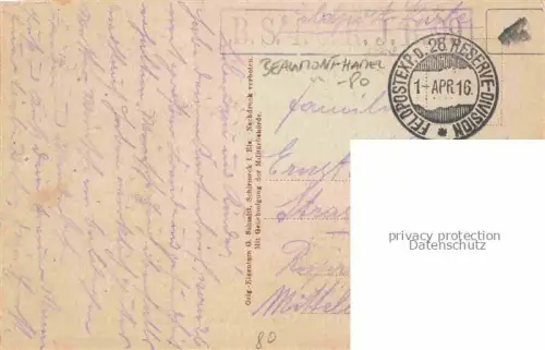 AK / Ansichtskarte Beaumont-Hamel PERONNE 80 Somme Westlicher Kriegsschauplatz zerschossene Kirche Truemmer 1. Weltkrieg