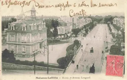 AK / Ansichtskarte Maisons-Laffitte Saint-Germain-en-Laye 78 Yvelines La Mairie et Avenue Longueil