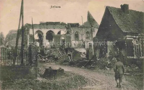 AK / Ansichtskarte Jrles Irles PERONNE 80 Somme Ruines Grande Guerre Truemmer 1. Weltkrieg Feldpost