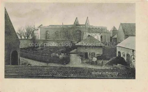 AK / Ansichtskarte Monchy-Lagache PERONNE 80 Somme Teilansicht mit Kirche Truemmer 1. Weltkrieg