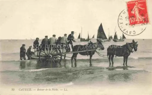 AK / Ansichtskarte CAYEUX -SUR-MER Abbeville 80 Somme Retour de la pêche