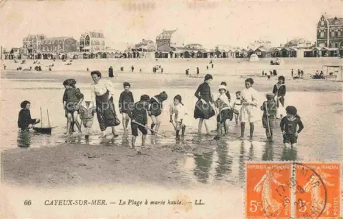 AK / Ansichtskarte CAYEUX -SUR-MER Abbeville 80 Somme La plage à marée haute