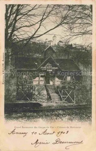 AK / Ansichtskarte Les-Gorges-du-Fier Lovagny 74 Haute-Savoie Grand Restaurant Château de Montrotier