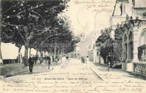 AK / Ansichtskarte Evian-les-Bains Thonon-les-Bains 74 Haute-Savoie Quai de Blonay
