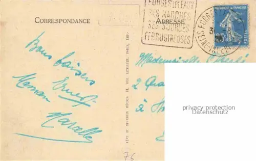 AK / Ansichtskarte Forges-les-Eaux Dieppe 76 Seine-Maritime Hôtel du Parc