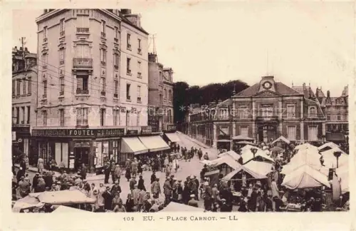 AK / Ansichtskarte Eu DIEPPE 76 Seine-Maritime Place Carnot au jour du marché