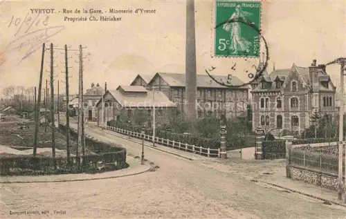 AK / Ansichtskarte Yvetot ROUEN 76 Seine-Maritime Rue de la Gare Minoterie d'Yvetot