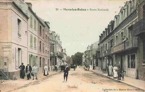 AK / Ansichtskarte MERS-LES-BAINS MERS-SUR-MER Abbeville 80 Somme Route Nationale