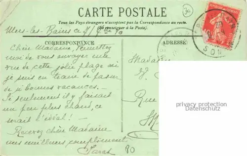 AK / Ansichtskarte MERS-LES-BAINS MERS-SUR-MER Abbeville 80 Somme La plage