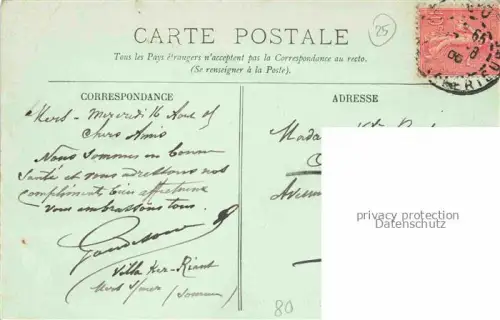 AK / Ansichtskarte MERS-SUR-MER MERS-LES-BAINS Abbeville 80 Somme Le Square Pierre-le-Fort