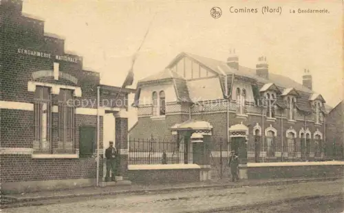 AK / Ansichtskarte Comines LILLE 59 Nord La Gendarmerie Feldpost Pruefstempel