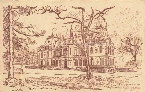 AK / Ansichtskarte Goyencourt Montdidier 80 Somme Château Schloss Dessin Gutjahr Kuenstlerkarte