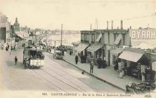 AK / Ansichtskarte SAINTE-ADREssE LE HAVRE 76 Seine-Maritime Rue de la Hêve et Boulevard Maritime Tram
