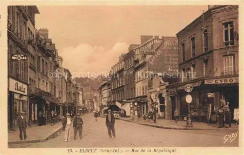 AK / Ansichtskarte ELBEUF Rouen 76 Seine-Maritime Rue de la République