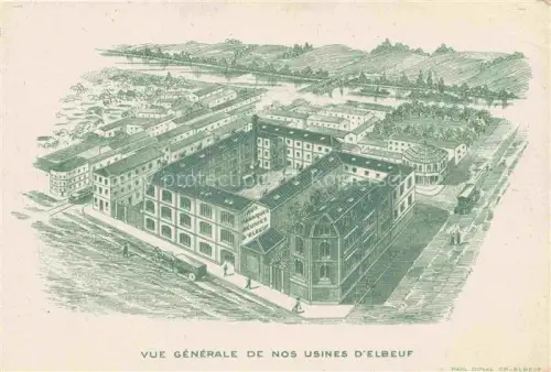 AK / Ansichtskarte ELBEUF Rouen 76 Seine-Maritime Vue générale des usines Illustration