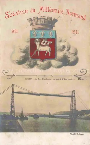 AK / Ansichtskarte ROUEN 76 Seine-Maritime Souvenir du Millénaire Normand Wappen Pont Transbordeur