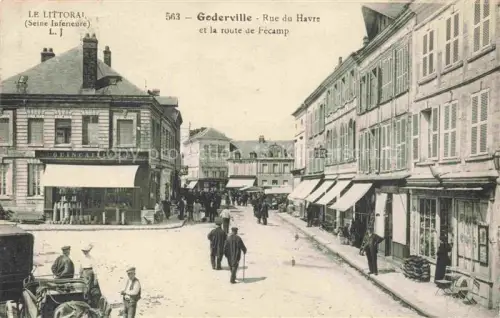 AK / Ansichtskarte Goderville LE HAVRE 76 Seine-Maritime Rue du Havre et le Route de Fécamp