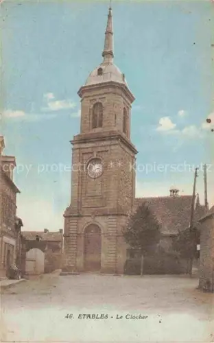 AK / Ansichtskarte Etables-les-Grottes Saint-Brieuc 22 Cotes-d Armor Le Clocher Kirche 
