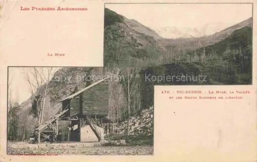 AK / Ansichtskarte Vic-Dessos Vicdessos Vic d Essos FOIX 09 Ariege La Mine la Vallee et les Hauts Sommets de l'Ariege