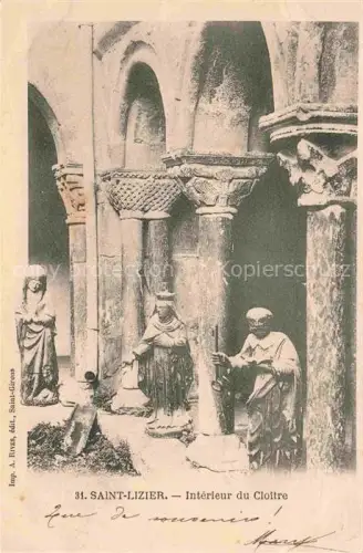 AK / Ansichtskarte Saint-Lizier Saint-Girons 09 Ariege Interieur du Cloitre