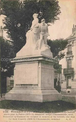 AK / Ansichtskarte TOURS 37 Indre-et-Loire Monument eleve a la meneotre des Soldats morts pour la Patrie