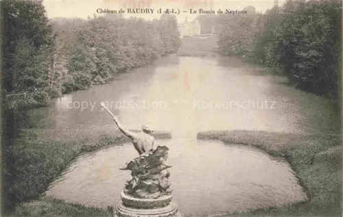 AK / Ansichtskarte Chateau de Baudry Cerelles Tours 37 Indre-et-Loire Le Bassin de Neptune