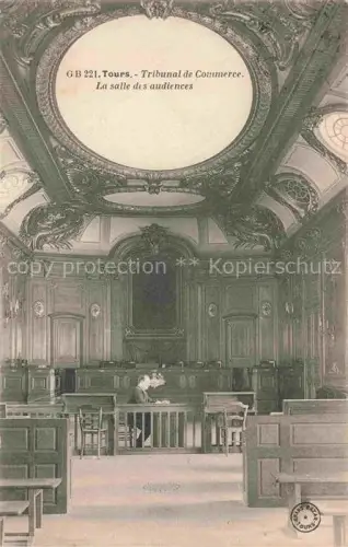AK / Ansichtskarte TOURS 37 Indre-et-Loire Tribunal de Commerce La salle des audiences