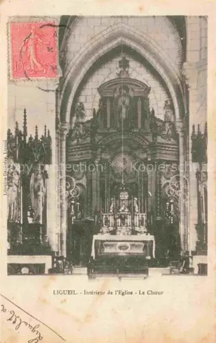 AK / Ansichtskarte Ligueil LOCHES 37 Indre-et-Loire Interieur de l'Eglise Le Choeur