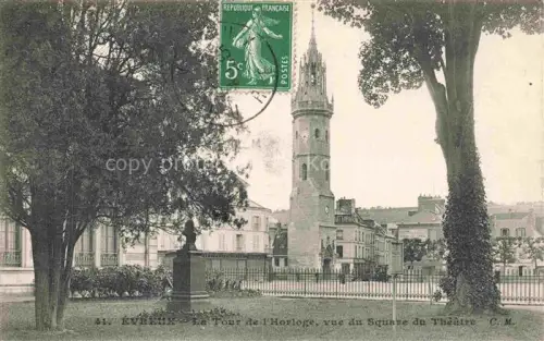 AK / Ansichtskarte EVREUX 27 Eure LaTour de l'Horloge vue du Square du Theatre