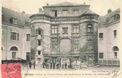 AK / Ansichtskarte Gaillon LES ANDELYS 27 Eure Portail de l'ancien Chateau des Archeveques de Rouen vue interieure