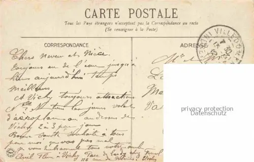 AK / Ansichtskarte VICHY 03 Allier Statue de la Charite Entree de l'Hopital Civil