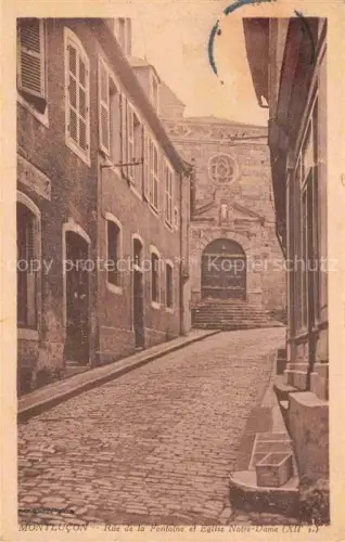 AK / Ansichtskarte MONTLUCON 03 Allier Rue de la Fontaine et Eglise Notre Dame