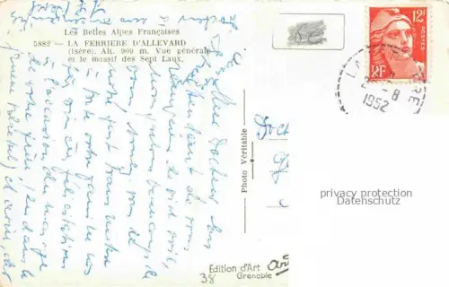 AK / Ansichtskarte La Ferriere d Allevard 38 Isere Vue generale et le massif des Sept Laux