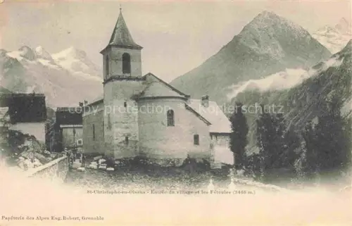 AK / Ansichtskarte St-Christophe-en-Oisans Grenoble 38 Isere Entree du village et les Fetoules