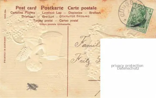 AK / Ansichtskarte Neujahr Annee New Year Kind Engel Blumenstrauss  Litho