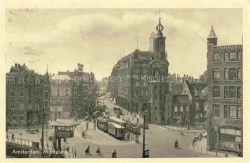 AK / Ansichtskarte STRAssENBAHN Tramway-- Amsterdam Muntplein 