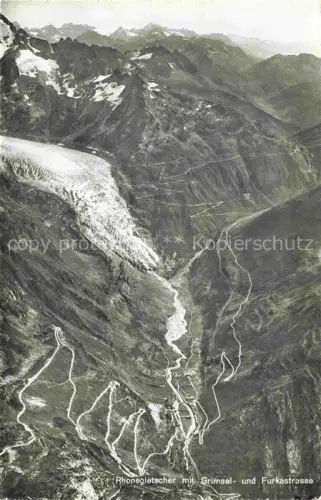 AK / Ansichtskarte Gletscher Glacier Glaciar Ghiacciaio-- Rhon Grimsel Furkastrasse 