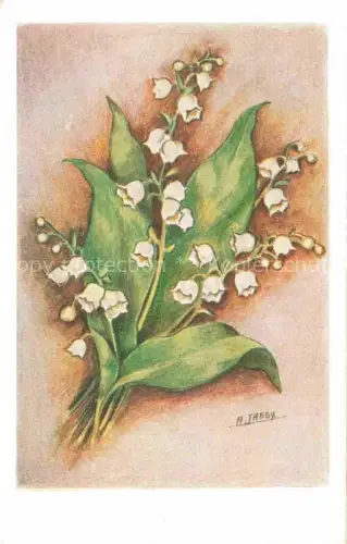 AK / Ansichtskarte Jaegy A. Alsace Elsass Kuenstlerkarte Muguet Maigloeckchen Litho