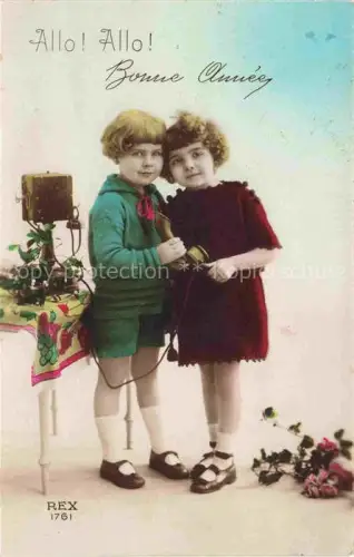 AK / Ansichtskarte Foto REX Nr. 1761 Neujahr Nouvelle Annee Kinder 