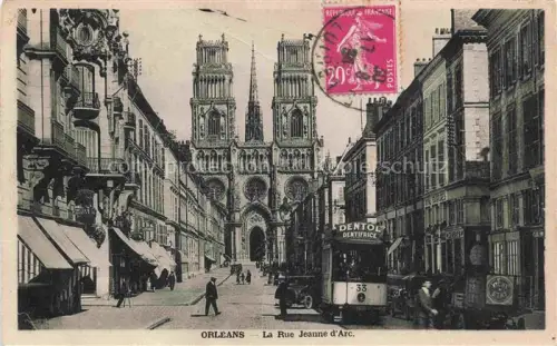 AK / Ansichtskarte STRAssENBAHN Tramway-- Orleans la Rue Jeanne d'Arc