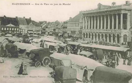 AK / Ansichtskarte Hazebrouck Dunkerque 59 Nord Grande Place un jour de marché