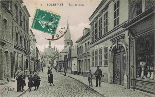 AK / Ansichtskarte Solesmes CAMBRAI 59 Nord Rue de Selle