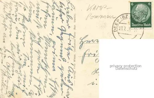 AK / Ansichtskarte Kamp Pommern Kepa PL Fischerdorf Reetdachhaeuser