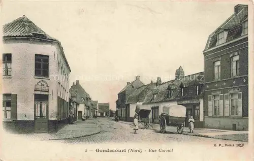 AK / Ansichtskarte Gondecourt LILLE 59 Nord Rue Carnot Feldpost