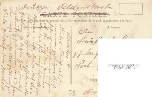 AK / Ansichtskarte Gondecourt LILLE 59 Nord Rue Carnot Feldpost