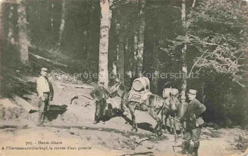 AK / Ansichtskarte Hartmannswillerkopf Hartmannsweilerkopf 68 Haut-Rhin La corvée d'eau potable