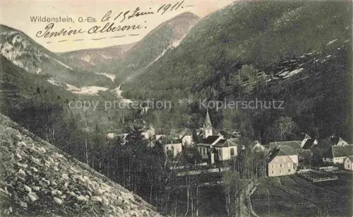 AK / Ansichtskarte Wildenstein 68 La Bresse 68 Haut-Rhin Panorama Ansicht mit Kirche