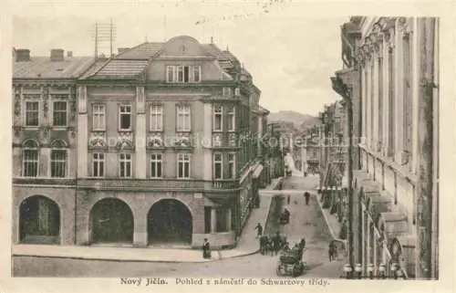 AK / Ansichtskarte Novy Jicin Neu-Titschein CZ Pohled z namesti do Schwarzovy tridy