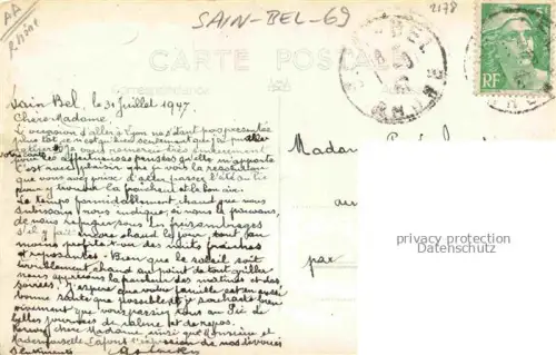 AK / Ansichtskarte Sain-Bel Lyon 69 Rhone Panorama des environs