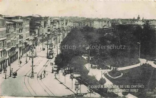 AK / Ansichtskarte LA CORUNA A Coruna ES Avenida de los Cantones Parque Mendez Nunez